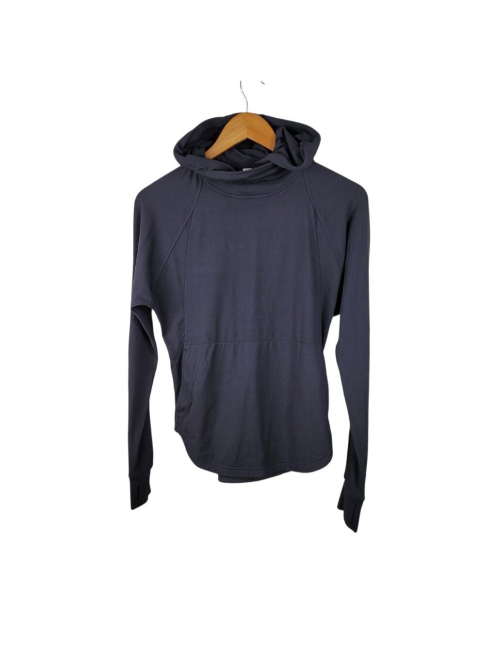 Lululemon PICK UP THE PACE Black Hoodie Pullover Mock Neck Kangaroo Pockets Sz 2